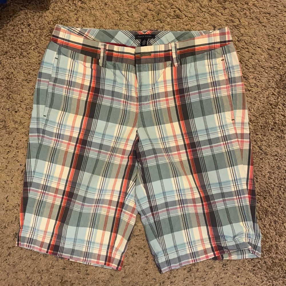 White blue and pink Tommy Hilfiger Bermuda shorts